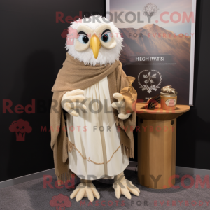 Cream Harpy maskot kostume...