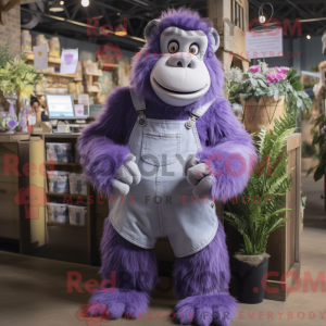 Lavendel Gorilla maskot...
