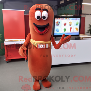 Rust Hot Dogs mascot...