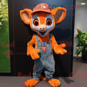 Orange Aye-Aye mascot...