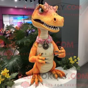 Peach Allosaurus maskot...