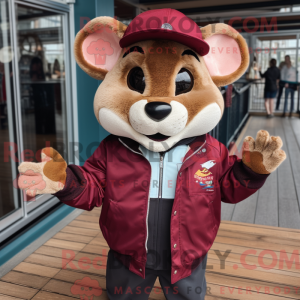 Maroon Dormouse mascot...