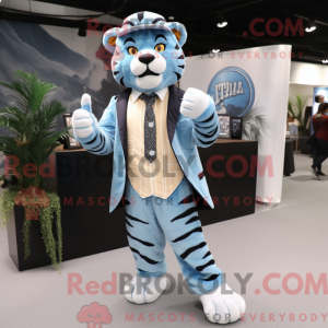Sky Blue Tiger mascot...