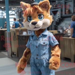Rust Lynx mascot costume...