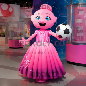Pink Soccer Goal maskot...