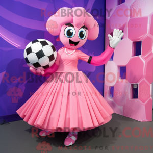 Pink Soccer Goal maskot...