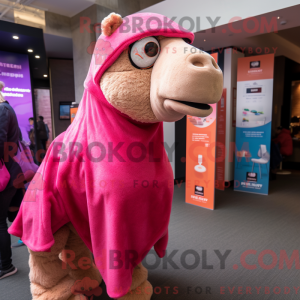 Pink Camel mascot costume...