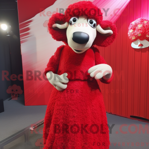 Red Merino Sheep mascot...