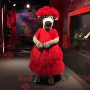 Red Merino Sheep mascot...