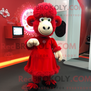 Red Merino Sheep mascot...