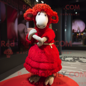 Red Merino Sheep mascot...