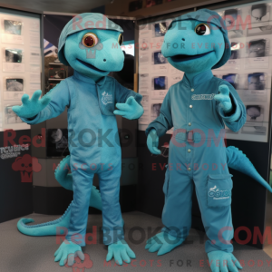 Teal Geckos Maskottchen...