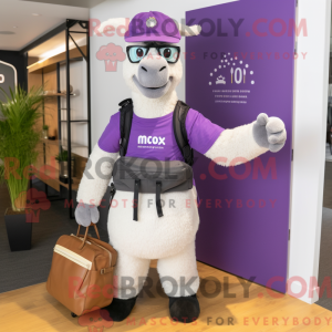 Purple Llama mascot costume...