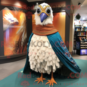 Tan Peacock mascottekostuum...