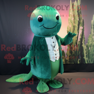 Forest Green Narwhal mascot...