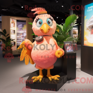 Peach Parrot mascot costume...