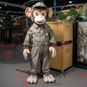 Postava maskota Grey Monkey...