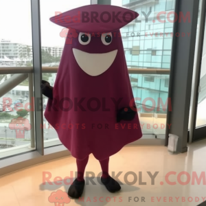Maroon Stingray mascot...