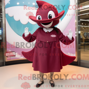 Maroon Stingray mascot...