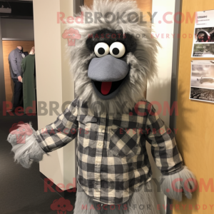 Grijze Emu-mascottekostuum...