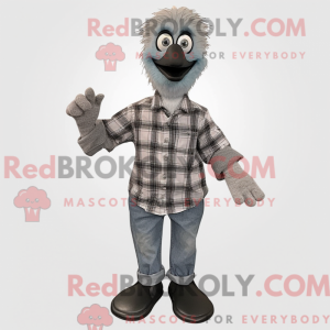 Gray Emu mascot costume...