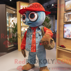 Red Sniper maskot kostume...