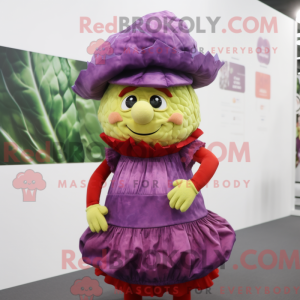Red Cabbage mascot costume...