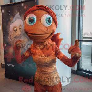 Rust Mermaid mascot costume...