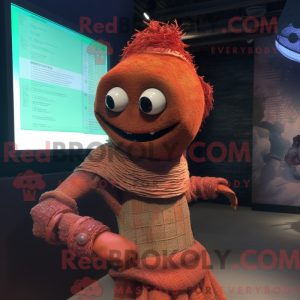 Rust Mermaid mascot costume...