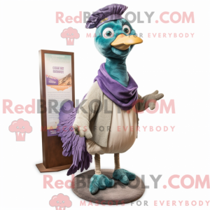 Lavendel-Pfau-Maskottchenko...