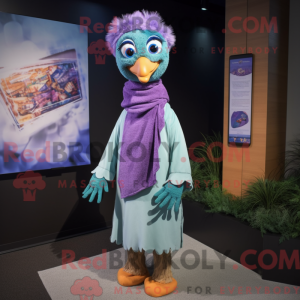 Lavendel Peacock maskot...