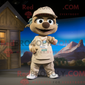 Beige Gyro mascot costume...