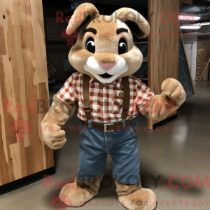 Tan Wild Rabbit mascot...