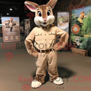 Tan Wild Rabbit mascot...