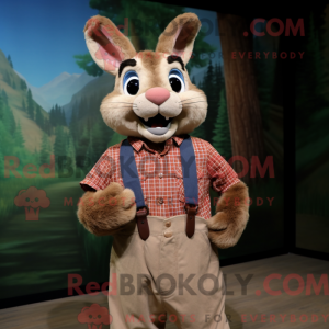 Tan Wild Rabbit mascot...