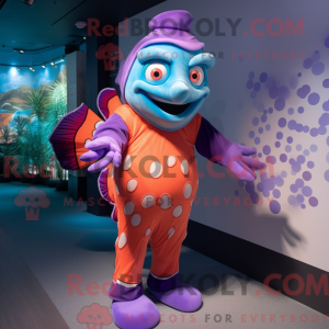 Purple Clown Fish maskot...