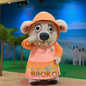 Peach Sheep maskot kostume...