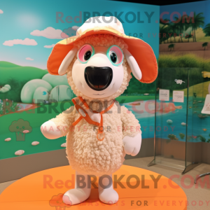 Peach Sheep maskot kostume...
