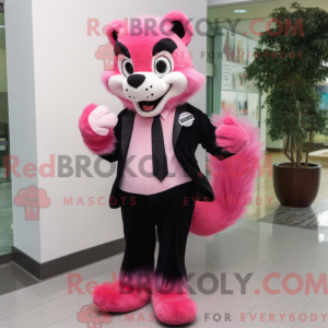 Pink Skunk Maskottchen...