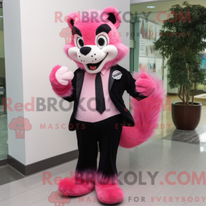 Roze Skunk-mascottekostuum...