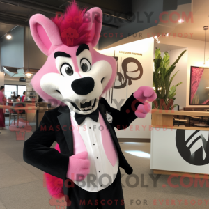 Pink Skunk mascot costume...