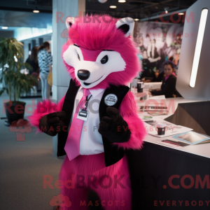 Roze Skunk-mascottekostuum...