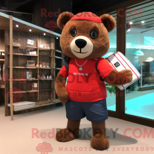 Red Bear maskot kostume...