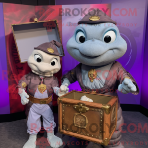 Grey Treasure Chest maskot...