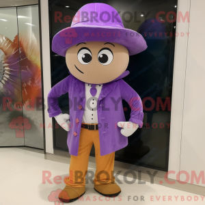Purple Ray mascot costume...