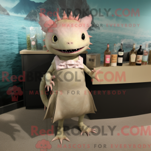Tan Axolotls mascot costume...