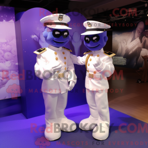 Purple Navy Soldier mascot...