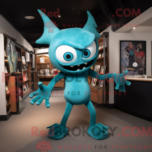 Teal Demon mascottekostuum...