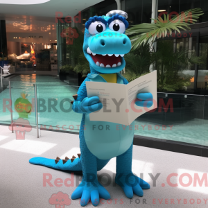 Blue Crocodile mascot...