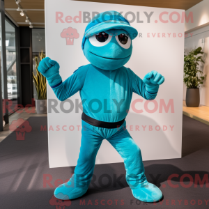 Turquoise Acrobat mascot...